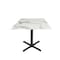 Holland Bar Stool Co 30 Tall OD211 Black Table Base w30x30 foot and 32x32 Square White Marble Top, IndoorOutdoor OD211-3030BWODS32SQWM - alternate 1